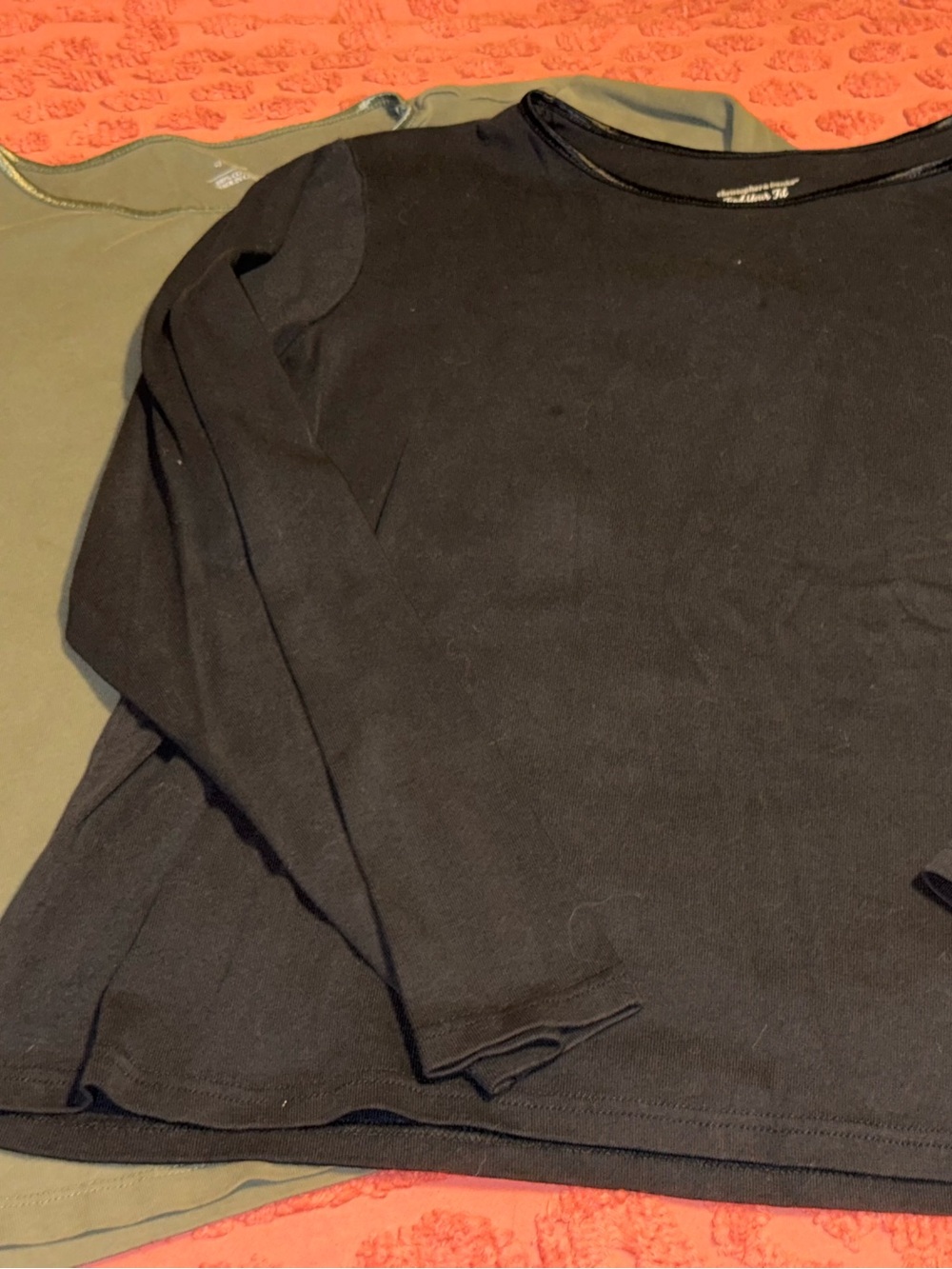CJ Banks Black/green Long Sleeve Crewneck cotton basics bundle